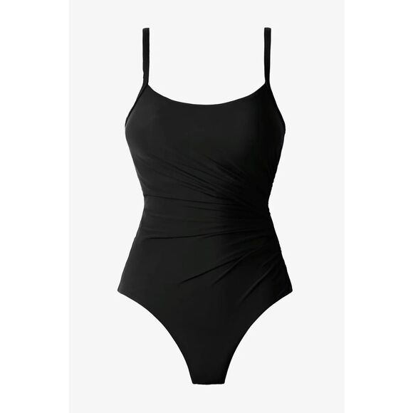 New  Miraclesuit One Piece Size 14 Rock Solid Starr Draped W/ Underwire - Picture 4 of 8